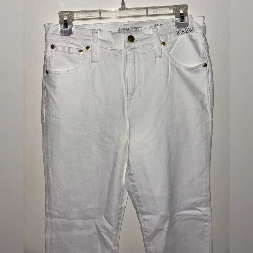 NWT J.Crew White Denim Slim Fit Jeans Size 27 Casual Closet Staple Preppy